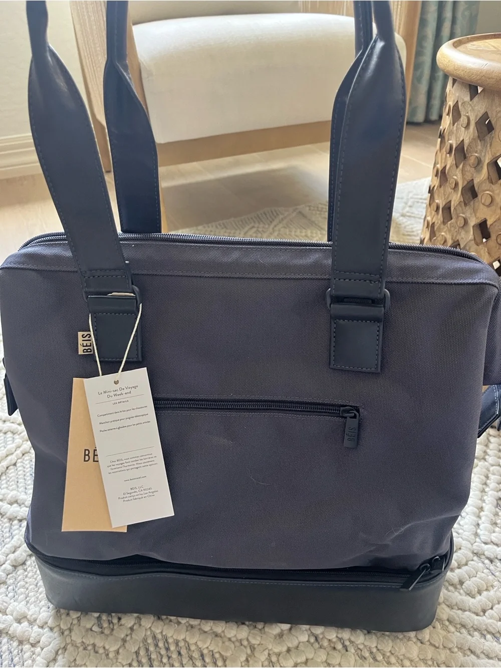 Beis Mini Weekender bag, NWT, Navy, limited edition